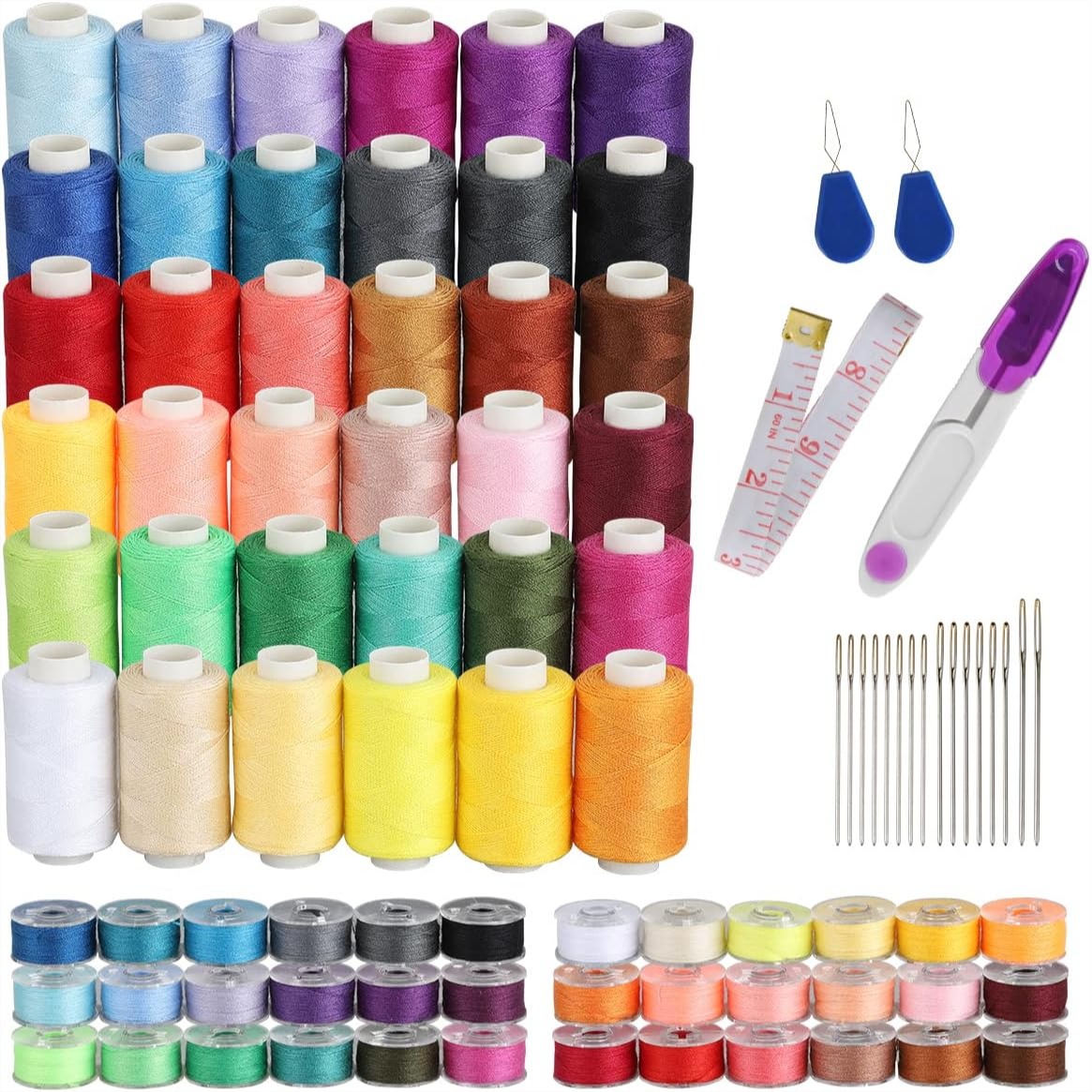 Sewing Thread Production - 72Pcs Sewing Thread Kit, 500 Yards