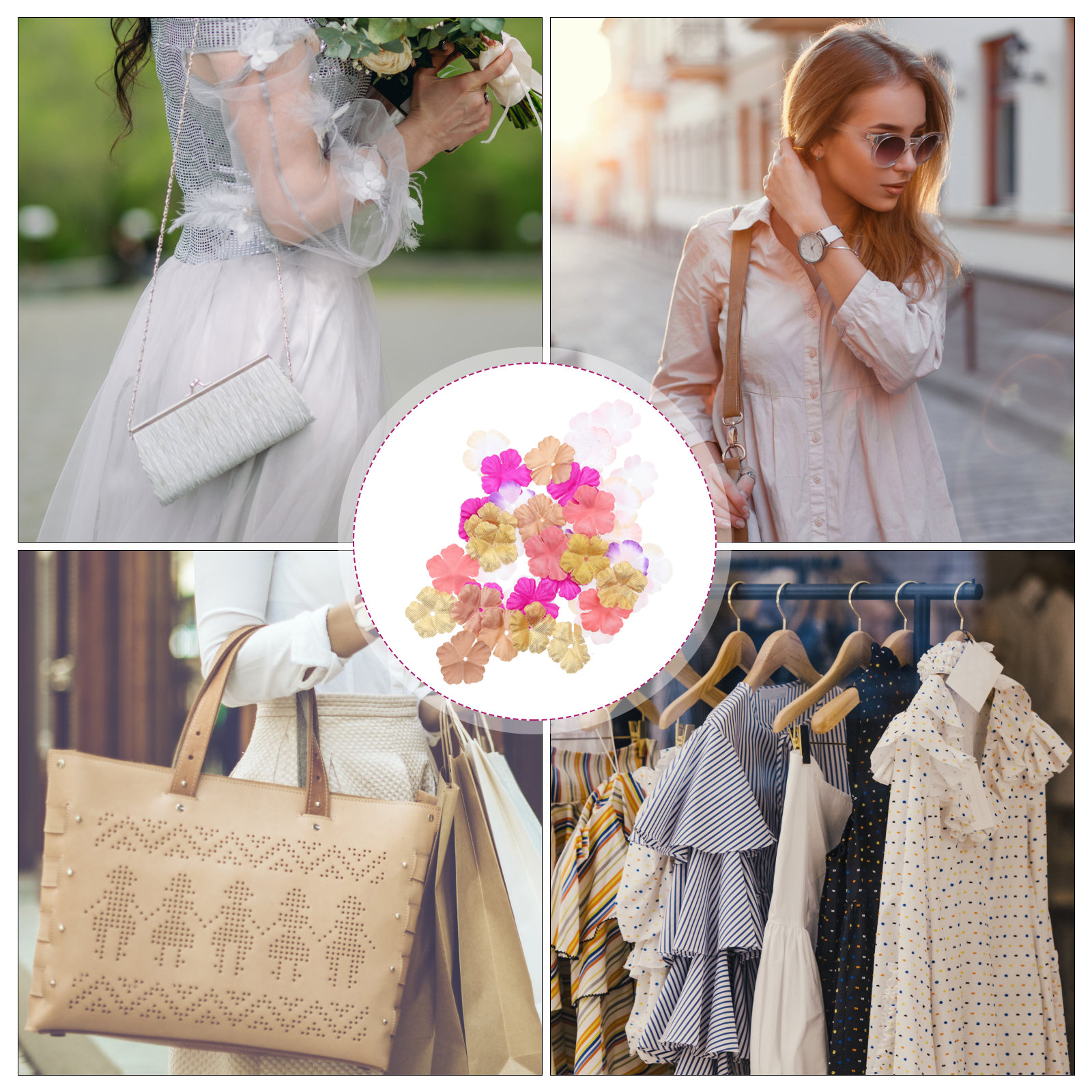 Sewing Recycling - 500Pcs Flower Patches DIY Apparel Patch