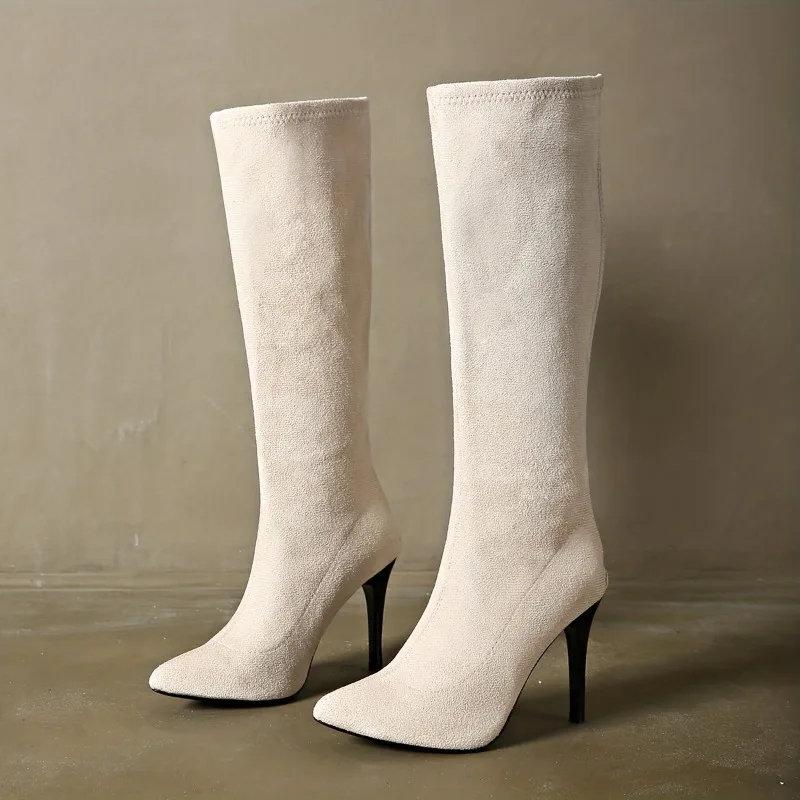 Women's Fashion Boots	Pointed  - Sewing Zipper avis et prix