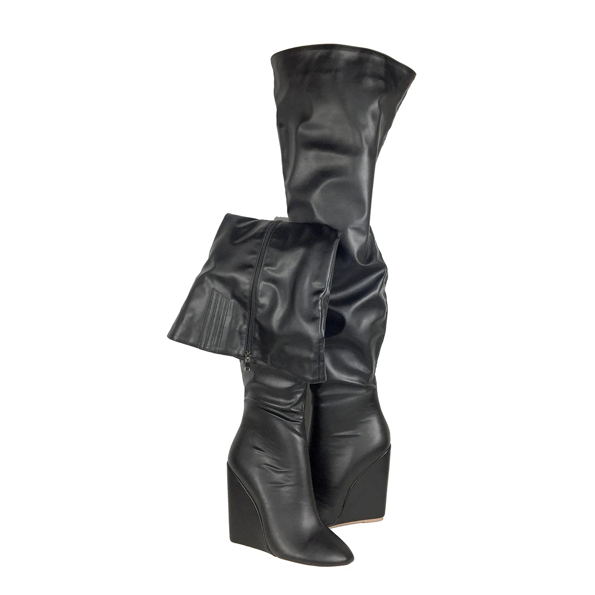 Women’s Black Over-the-Knee Bo - Sewing Zipper avis et prix