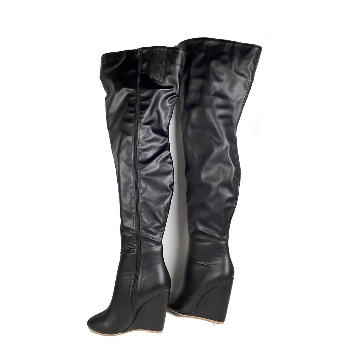Women’s Black Over-the-Knee Bo - Sewing Zipper avis et prix