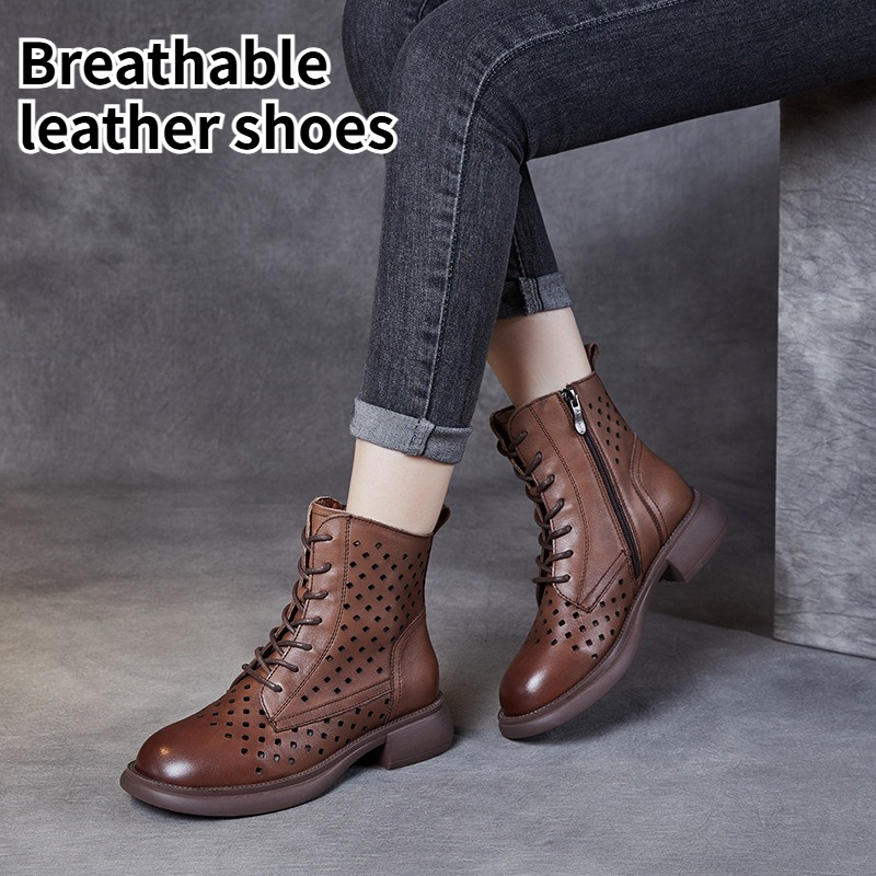 Spring Women Open Toe Genuine  - Sewing Zipper avis et prix