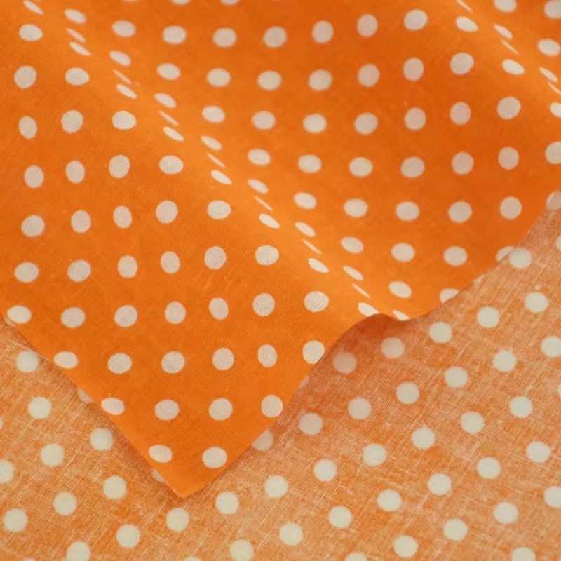 50X150CM White Orange Polka Do - Sewing In Textile avis et prix