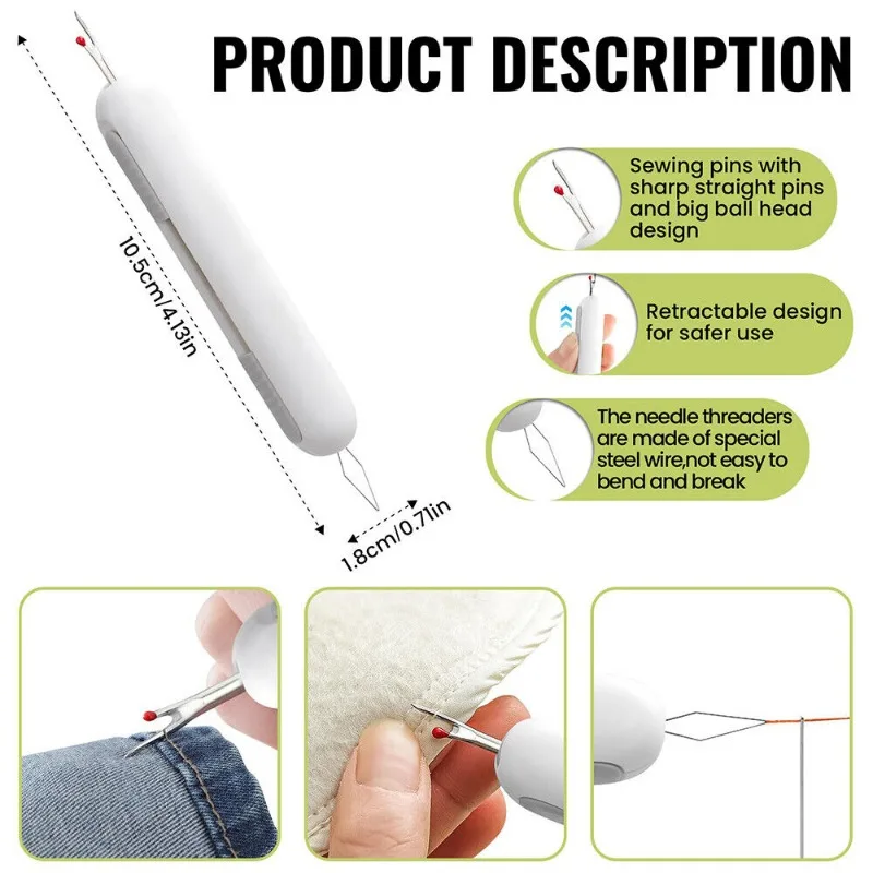 3PCS 2-in-1 Needle Threader Se - Seam Ripper Tool avis et prix