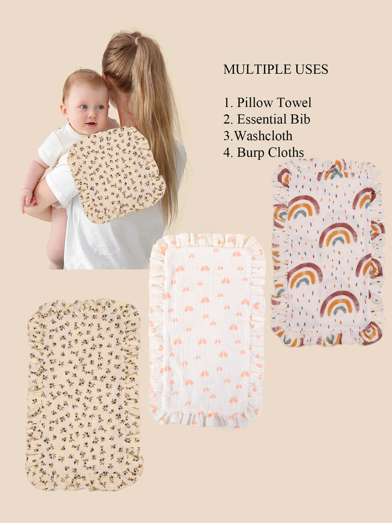 3Pcs/Set Solid And Printed Col - Shoulder Pad Set In avis et prix