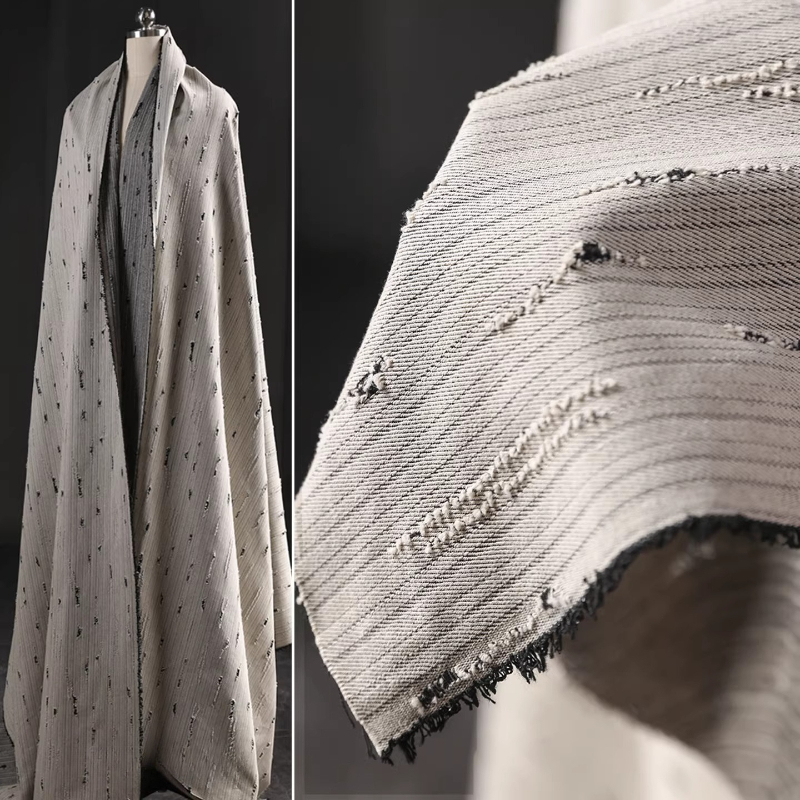 Striped Denim Cotton Jacquard  - Sewing Recycling avis et prix