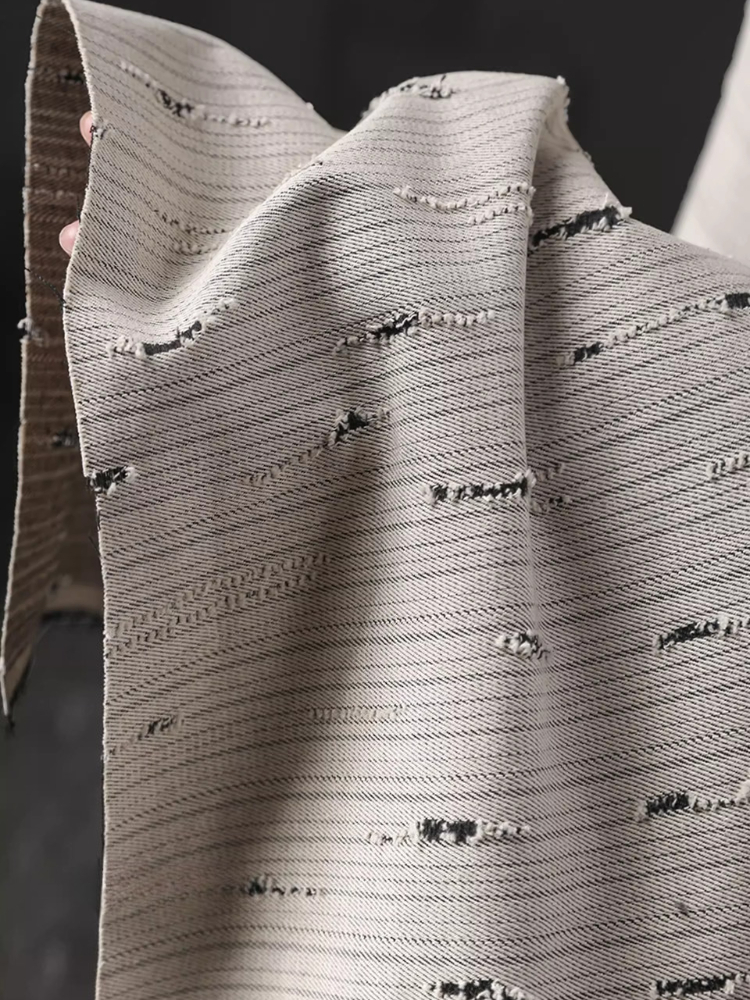 Striped Denim Cotton Jacquard  - Sewing Recycling avis et prix