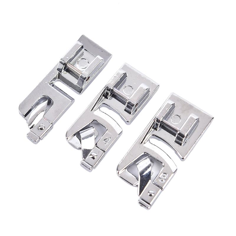 HOT! 3pcs 3mm, 4mm 6mm Narrow  - Rolled Hem Foot avis et prix