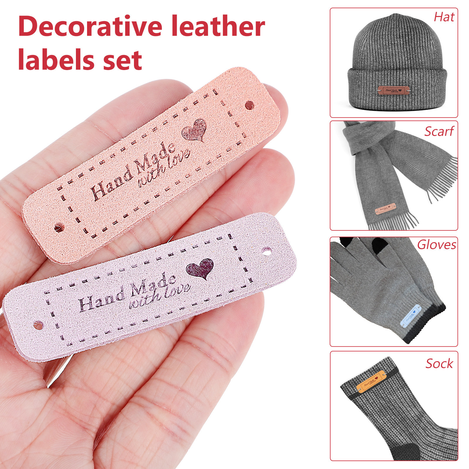 60Pcs Handmade Labels Embossed - Sewing Labels avis et prix