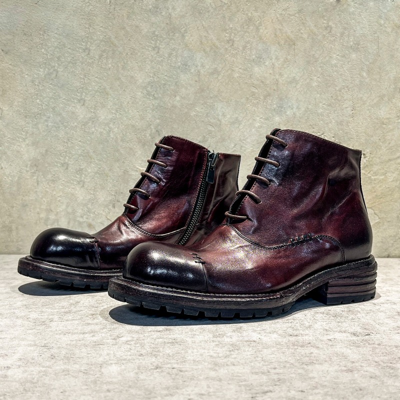 Ethnic Style Washed Horsehide  - Sewing Zipper avis et prix