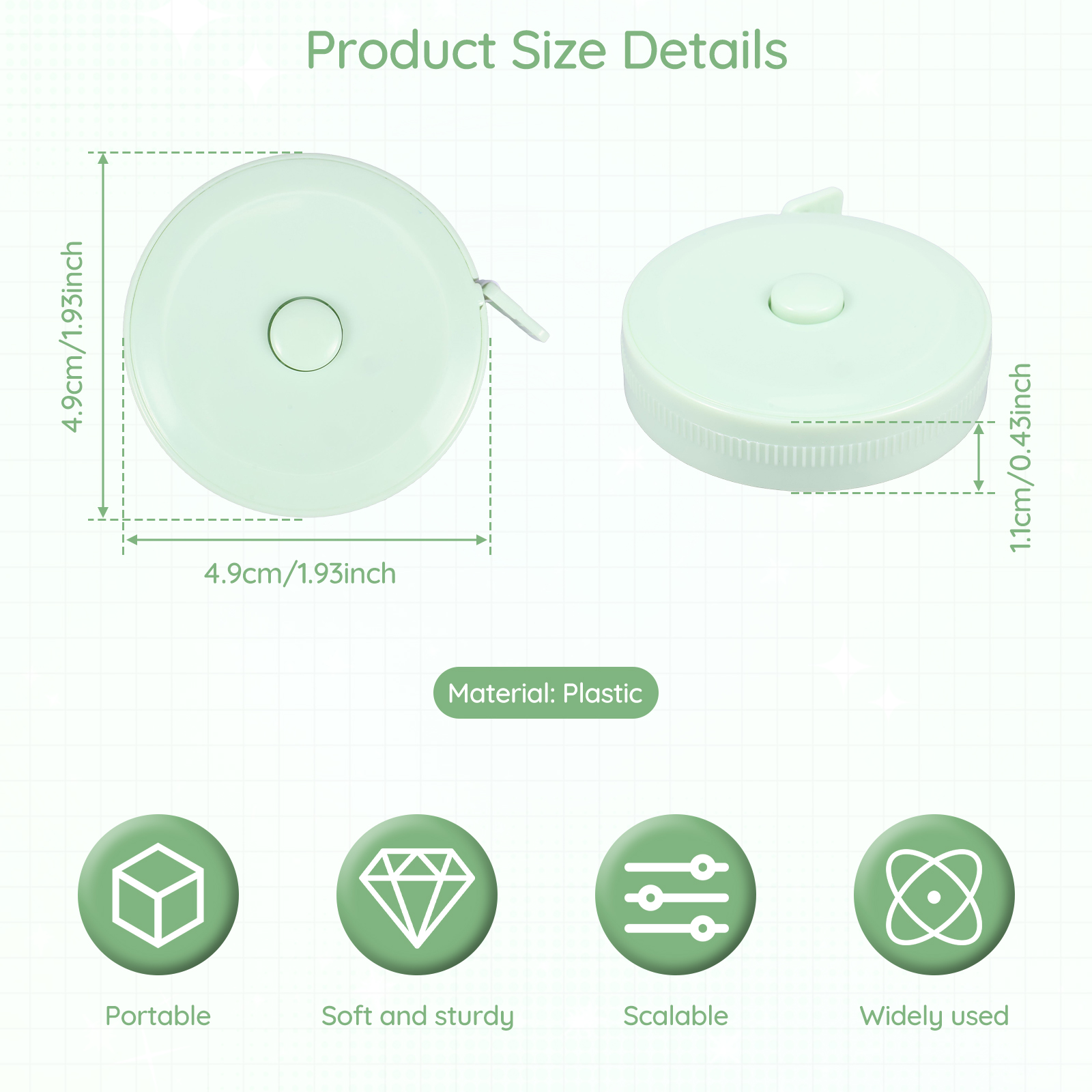 1PC 1.5m Small Tape Measure Do - Sewing Recycling avis et prix