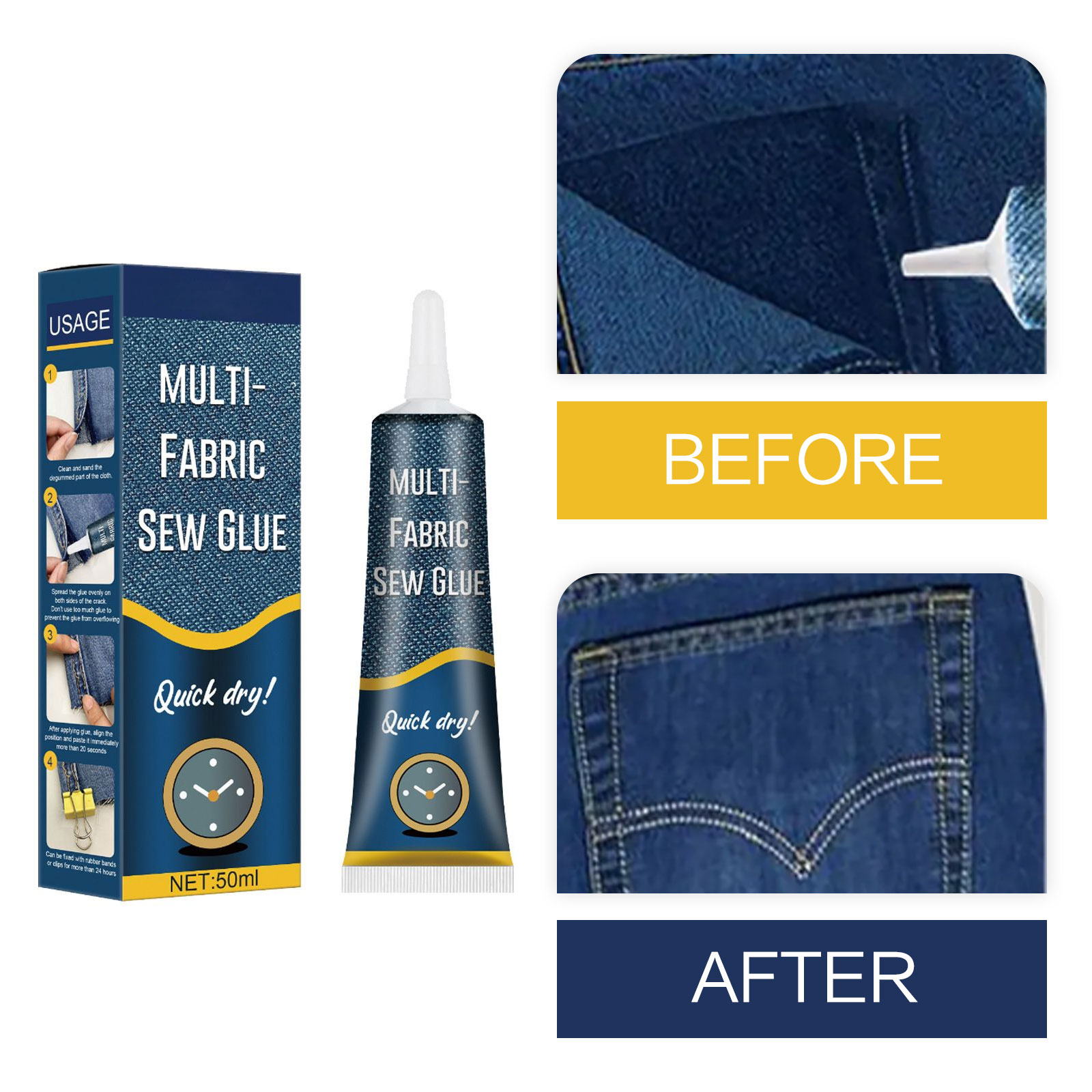 Fabric Sewing Glue Clothing Me - Fabric Glue Bond avis et prix