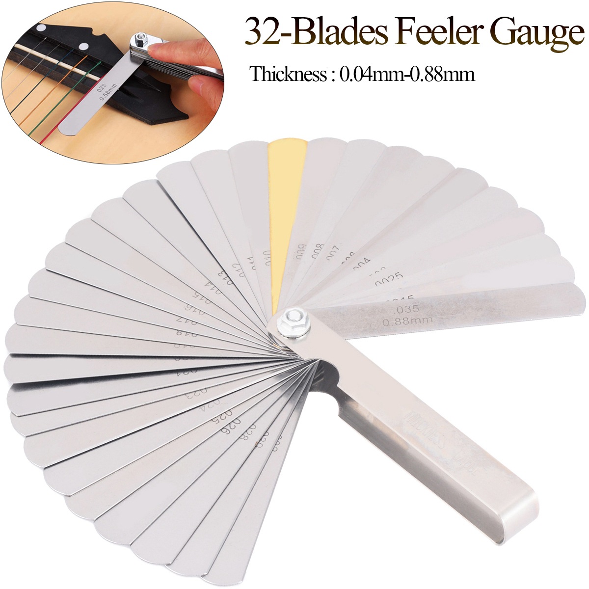 32pcs/set Guitar String Height - Seam Gauge Metal avis et prix