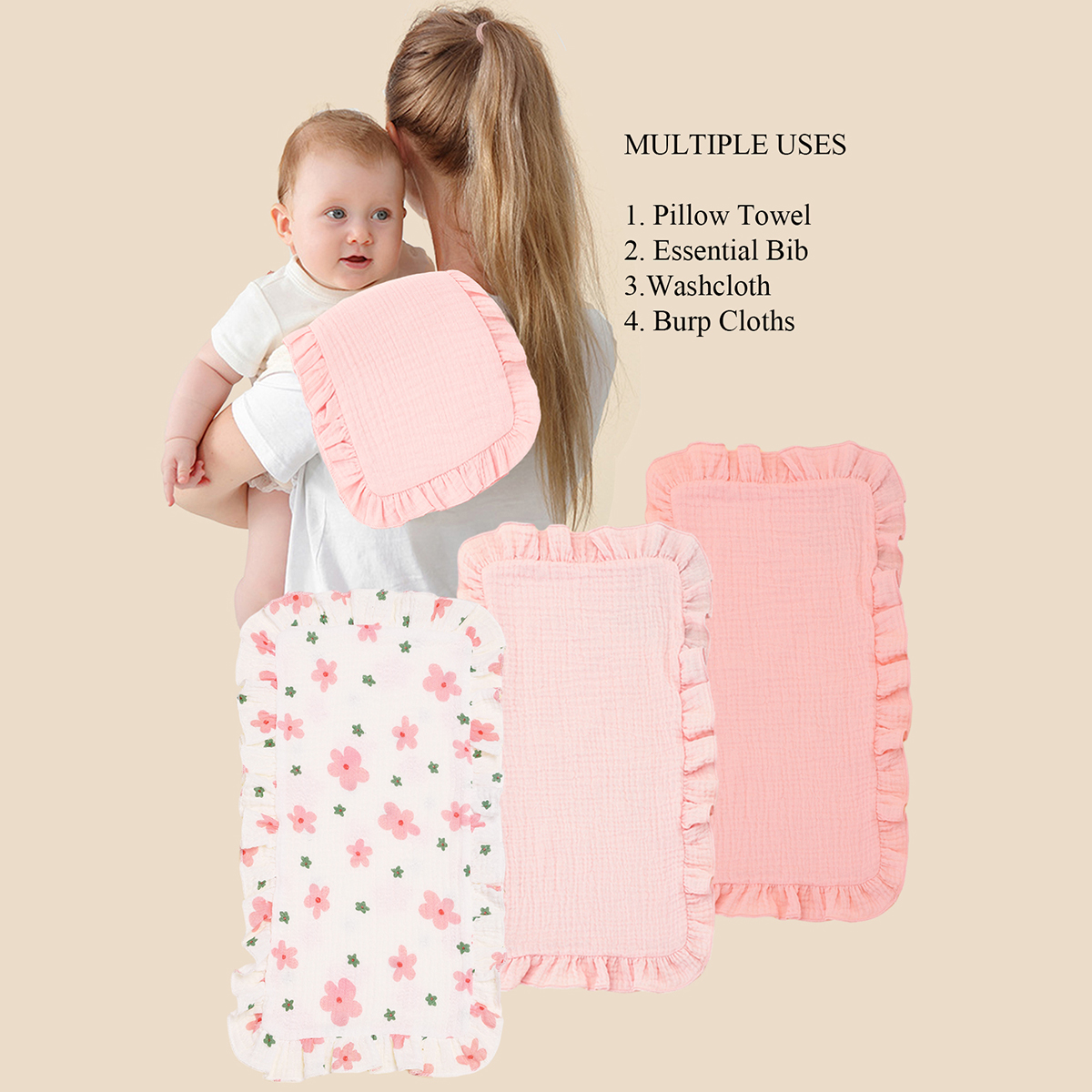 3Pcs/Set Soft Muslin Cotton Ga - Shoulder Pad Set In avis et prix