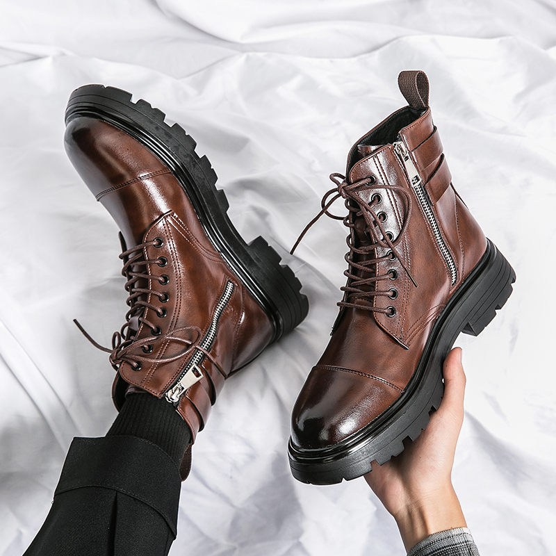 Brand Men's Naked Boots Fashio - Sewing Zipper avis et prix