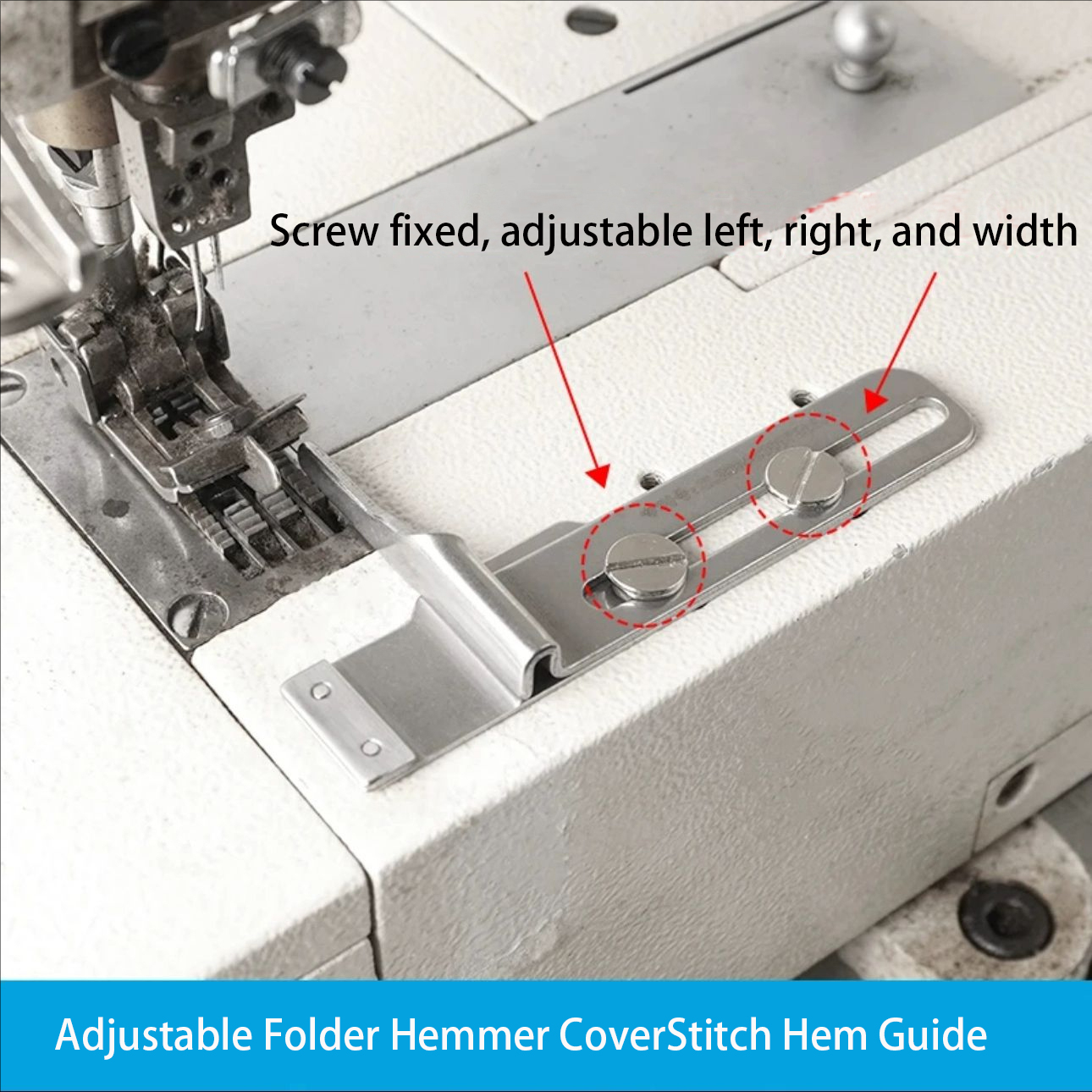 Adjustable Folder Hemmer Cover - Seam Gauge Metal avis et prix