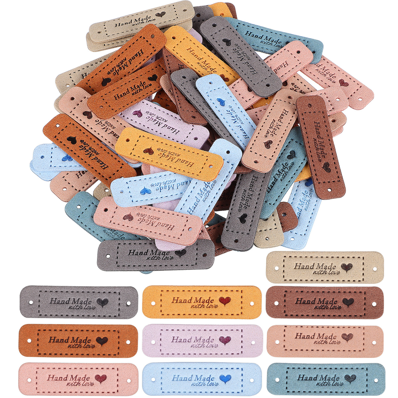 60Pcs Labels Embossed Handmade - Sewing Labels avis et prix