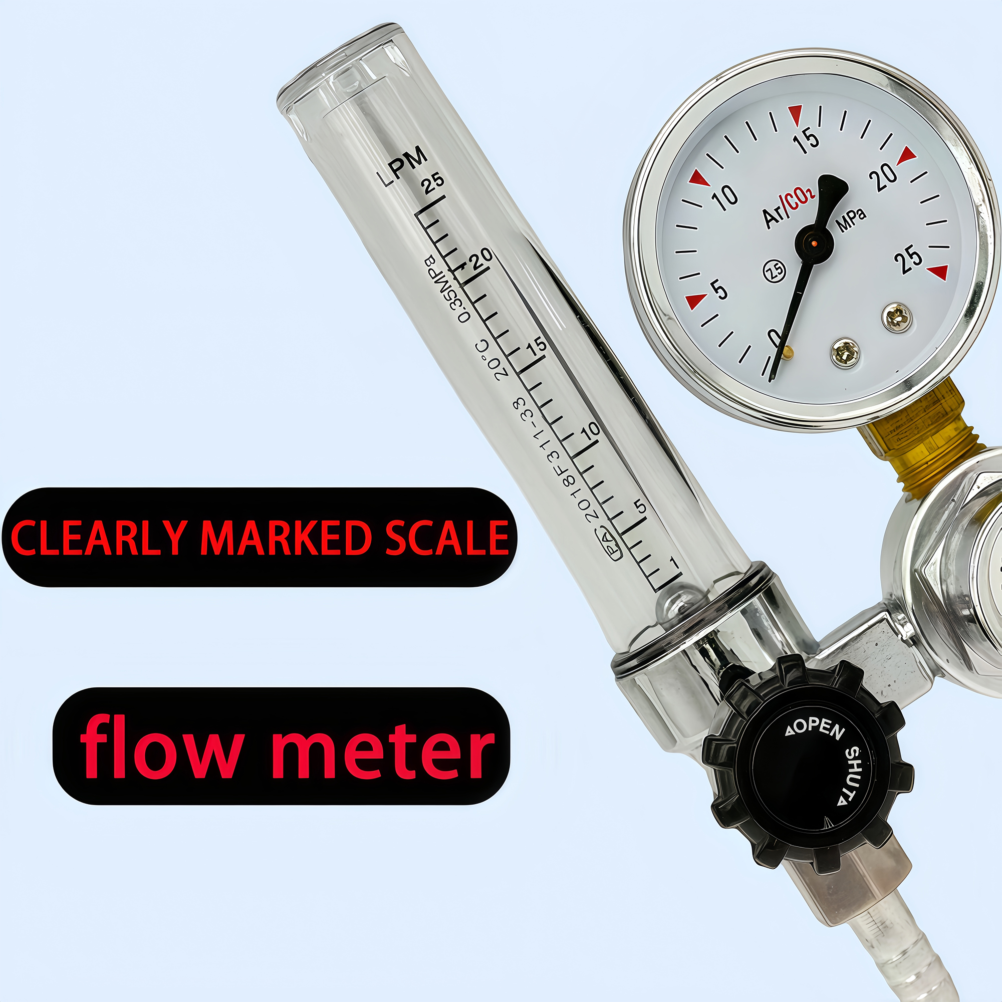 NEW Argon Regulator 0-25Mpa Ar - Seam Gauge Metal avis et prix