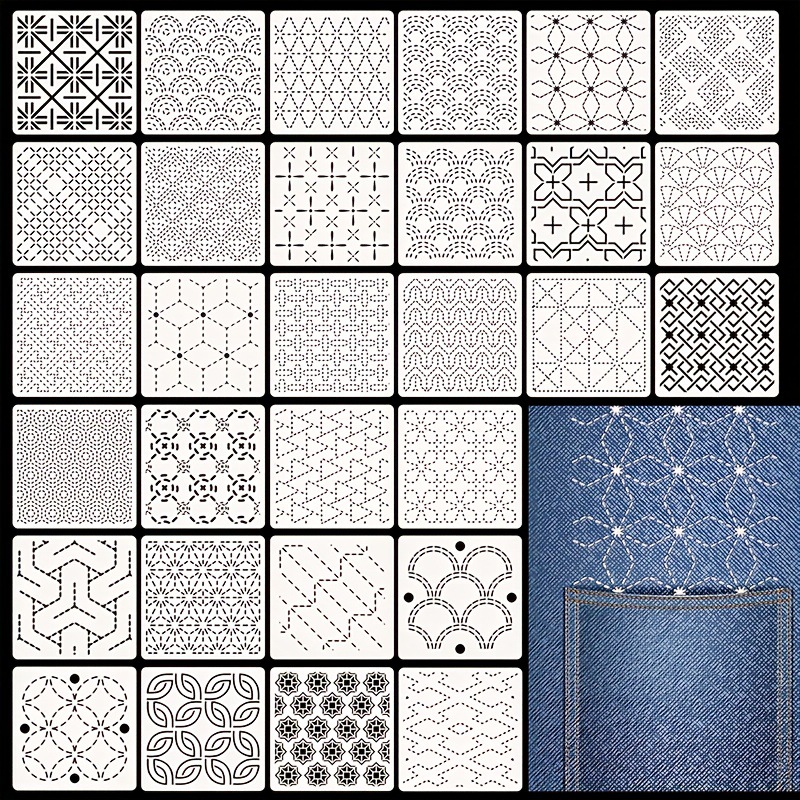 30Pcs Embroidery Templates DIY - Sewing Expert avis et prix