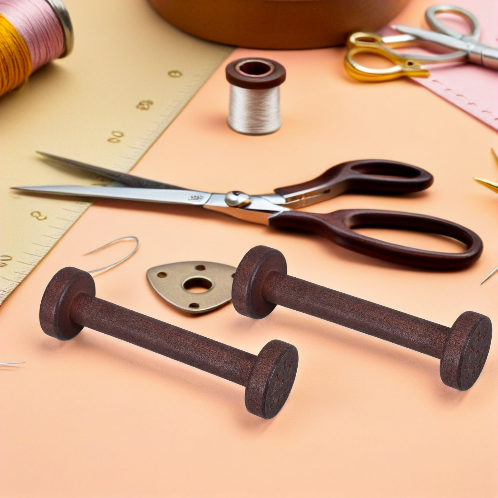 5Pcs Handpolished Wooden Spool - Sewing In Textile avis et prix