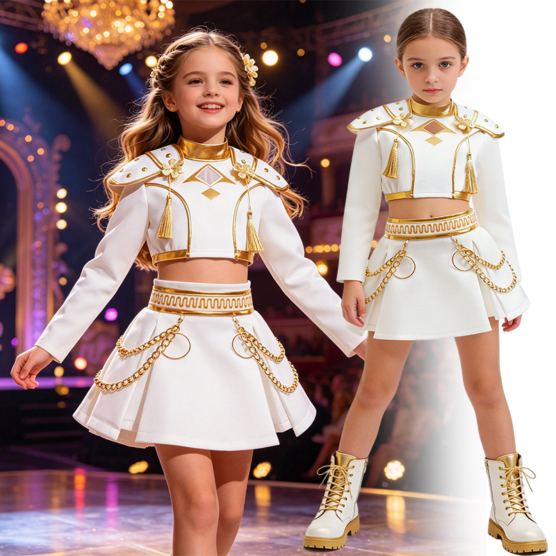Girls White And Gold Cosplay C - Shoulder Pad Set In avis et prix