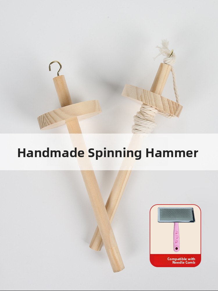 Wooden Spinning Mallet DIY Yar - Sewing In Textile avis et prix
