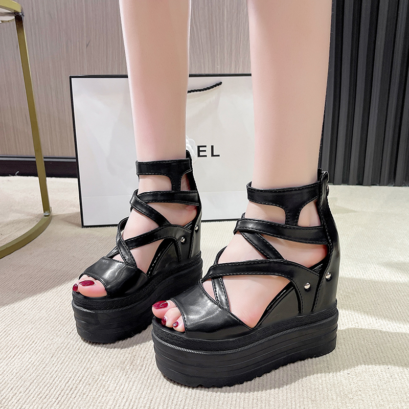 13cm Summer Women's Wedges Thi - Sewing Zipper avis et prix