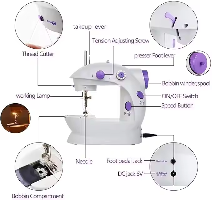 Mini Electric Domestic Home Us - Textile Sewing Machine Price avis et prix