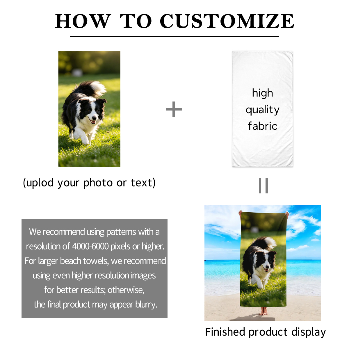 1pc Customized beach towels fo - Sewing Custom avis et prix