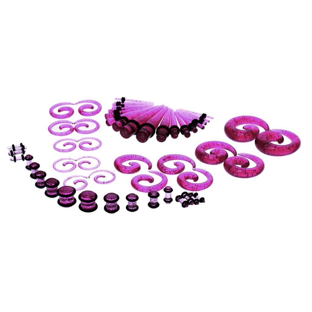 54pcs Acrylic Ear Plug Taper K - Seam Gauge Metal avis et prix