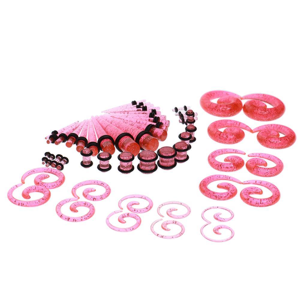 54pcs Acrylic Ear Plug Taper K - Seam Gauge Metal avis et prix
