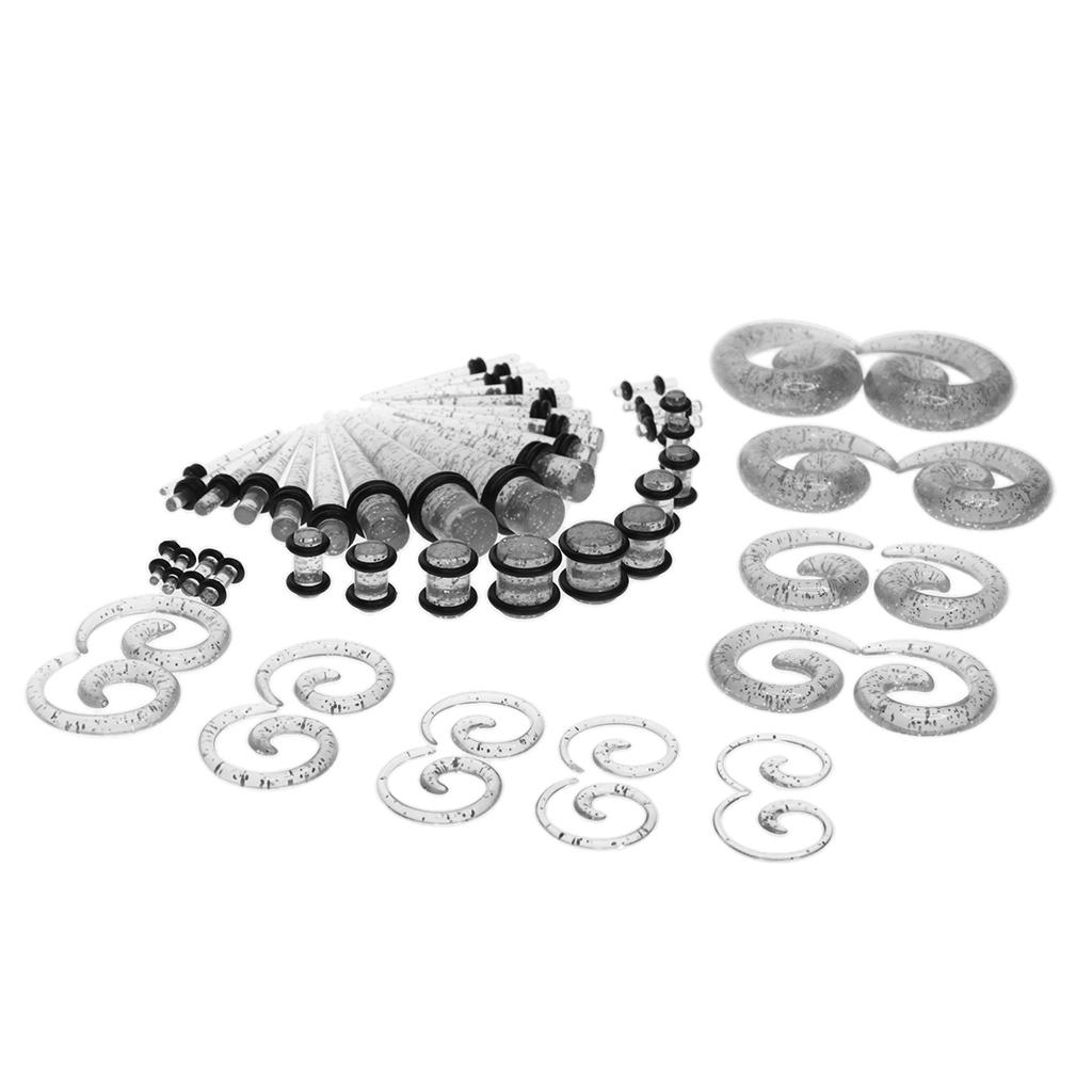 54pcs Acrylic Ear Plug Taper K - Seam Gauge Metal avis et prix