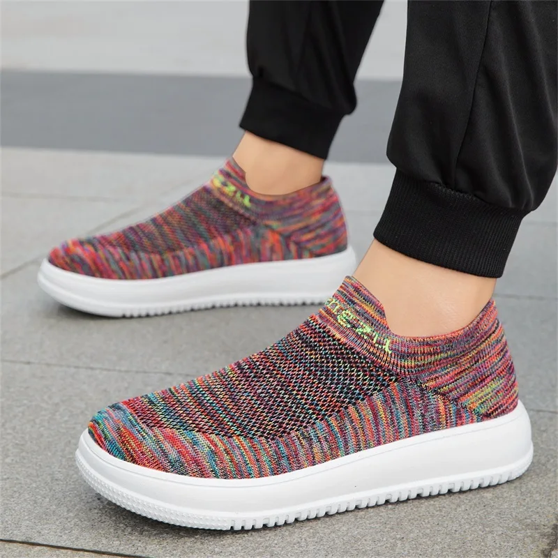 Summer Wide Toe Sneakers For M - Knit Stabilizer Stretch avis et prix