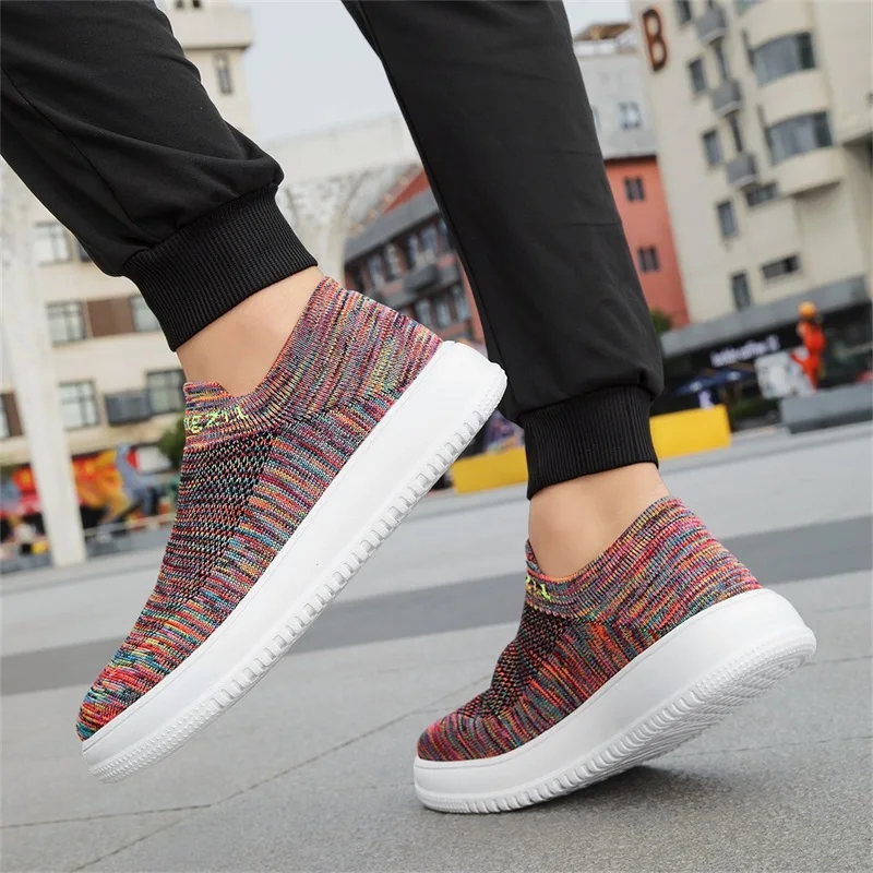 Summer Wide Toe Sneakers For M - Knit Stabilizer Stretch avis et prix