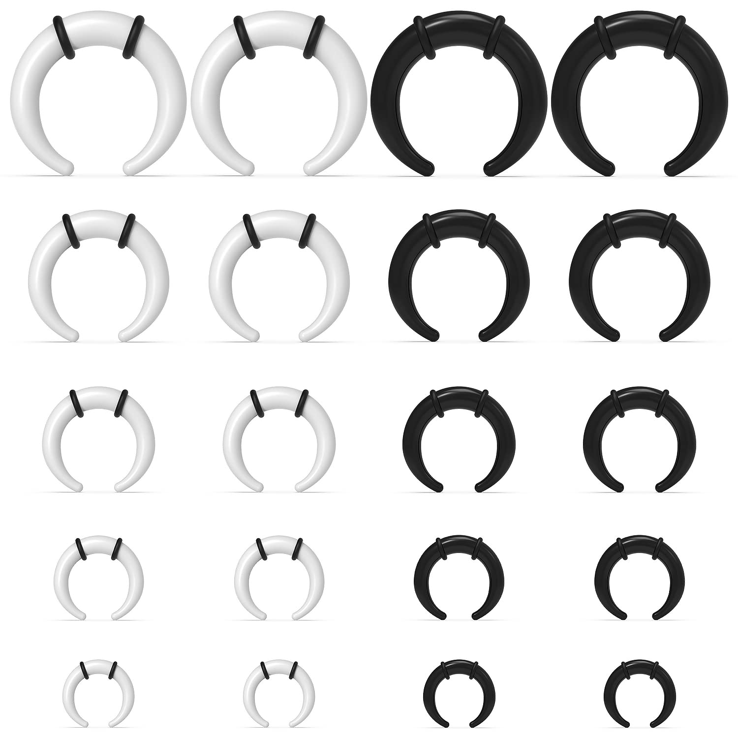 Large Septum Rings 14G 12G 8G  - Seam Gauge Metal avis et prix