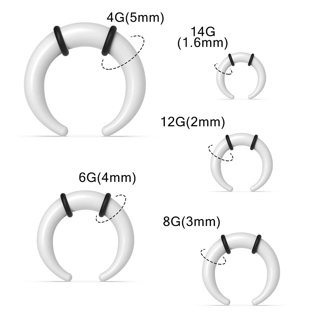 Large Septum Rings 14G 12G 8G  - Seam Gauge Metal avis et prix